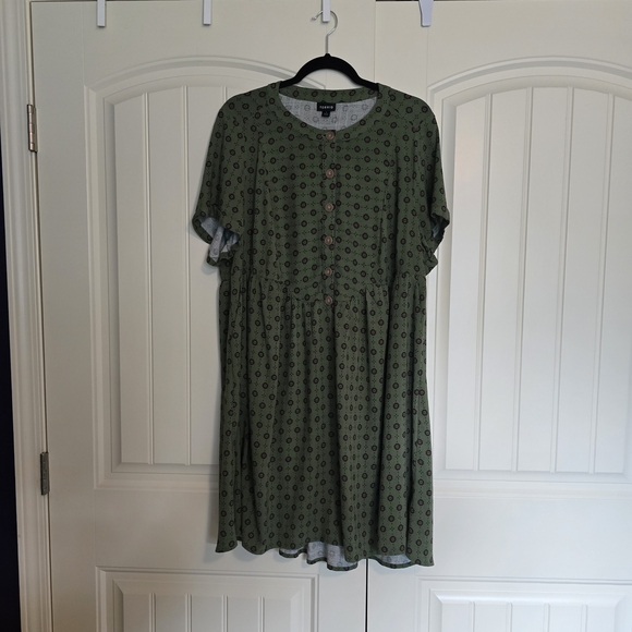 Torrid Green Button-Up Dress - Picture 6 of 7